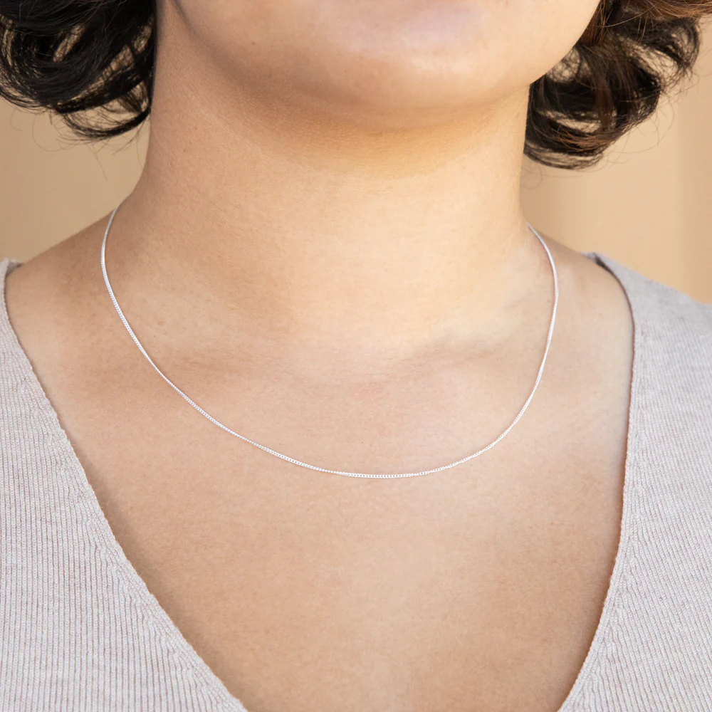 Sterling Silver 30 Gauge 45cm Curb Chain - Image 3