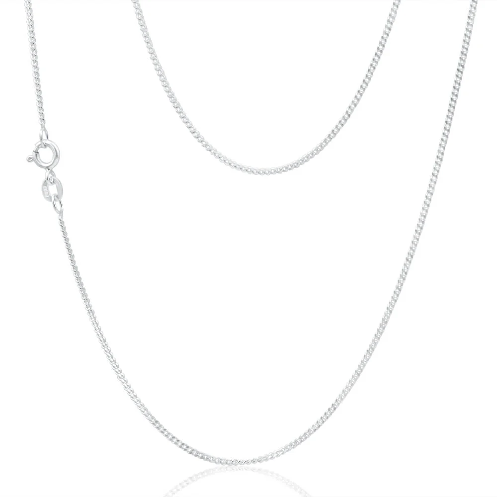 Sterling Silver 30 Gauge Diamond Cut 50cm Chain - Image 3