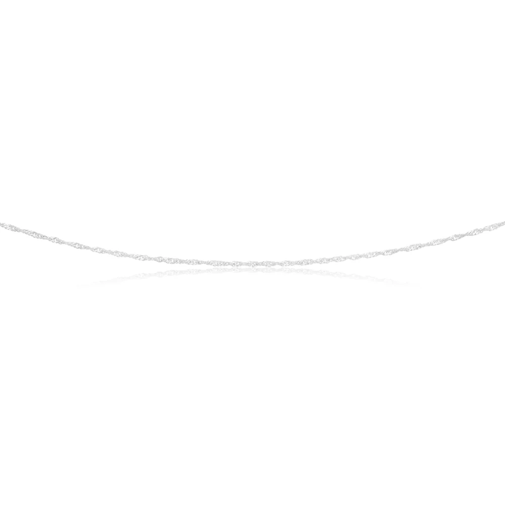 Sterling Silver 45cm 25 Gauge Singapore Chain - Image 2