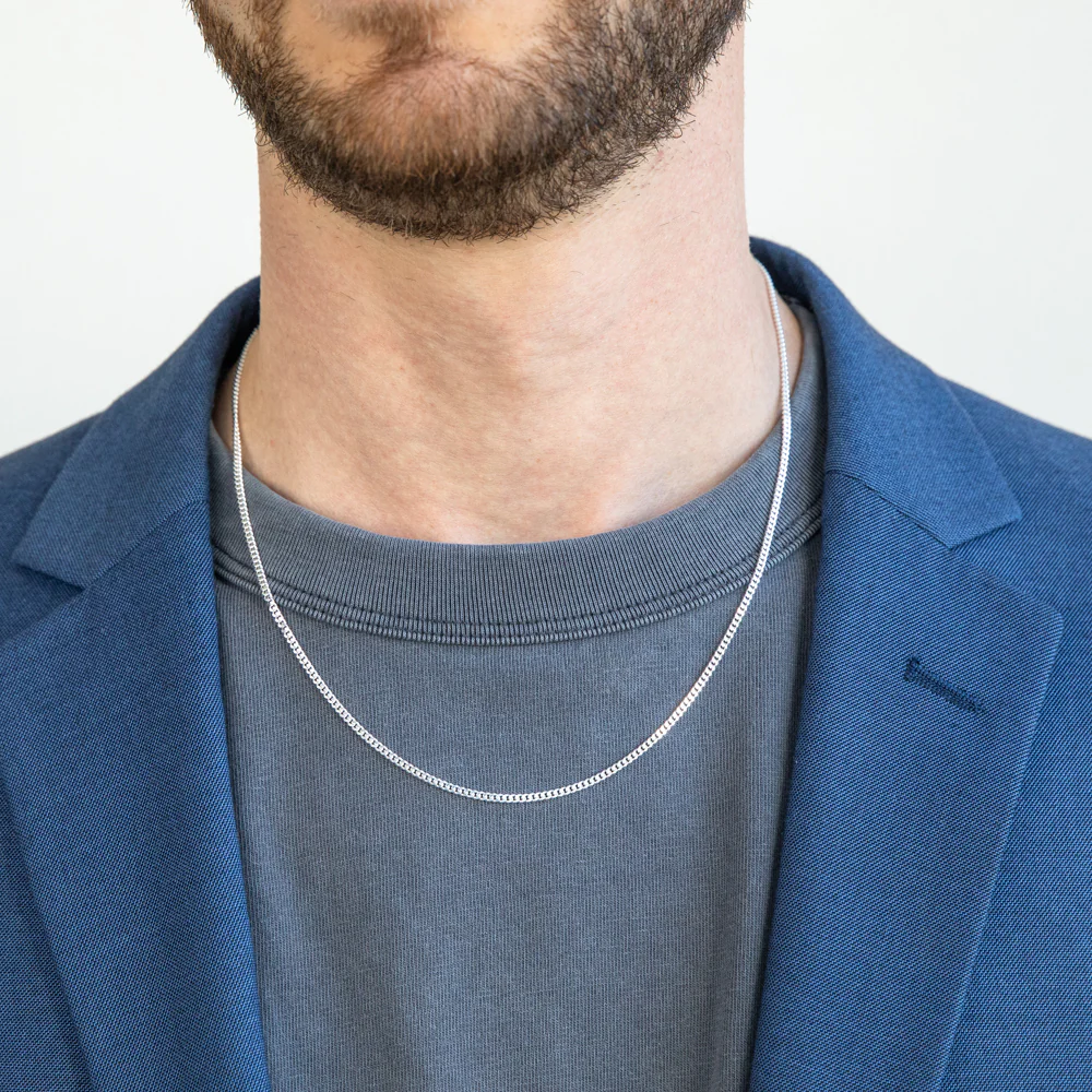 Sterling Silver 50cm Curb Chain - Image 3