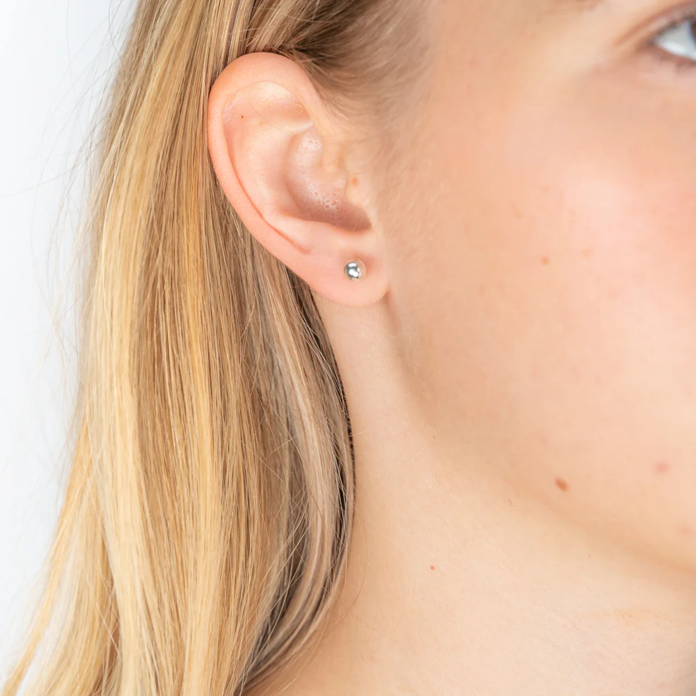Sterling Silver 5mm Ball Stud Earrings - Image 2
