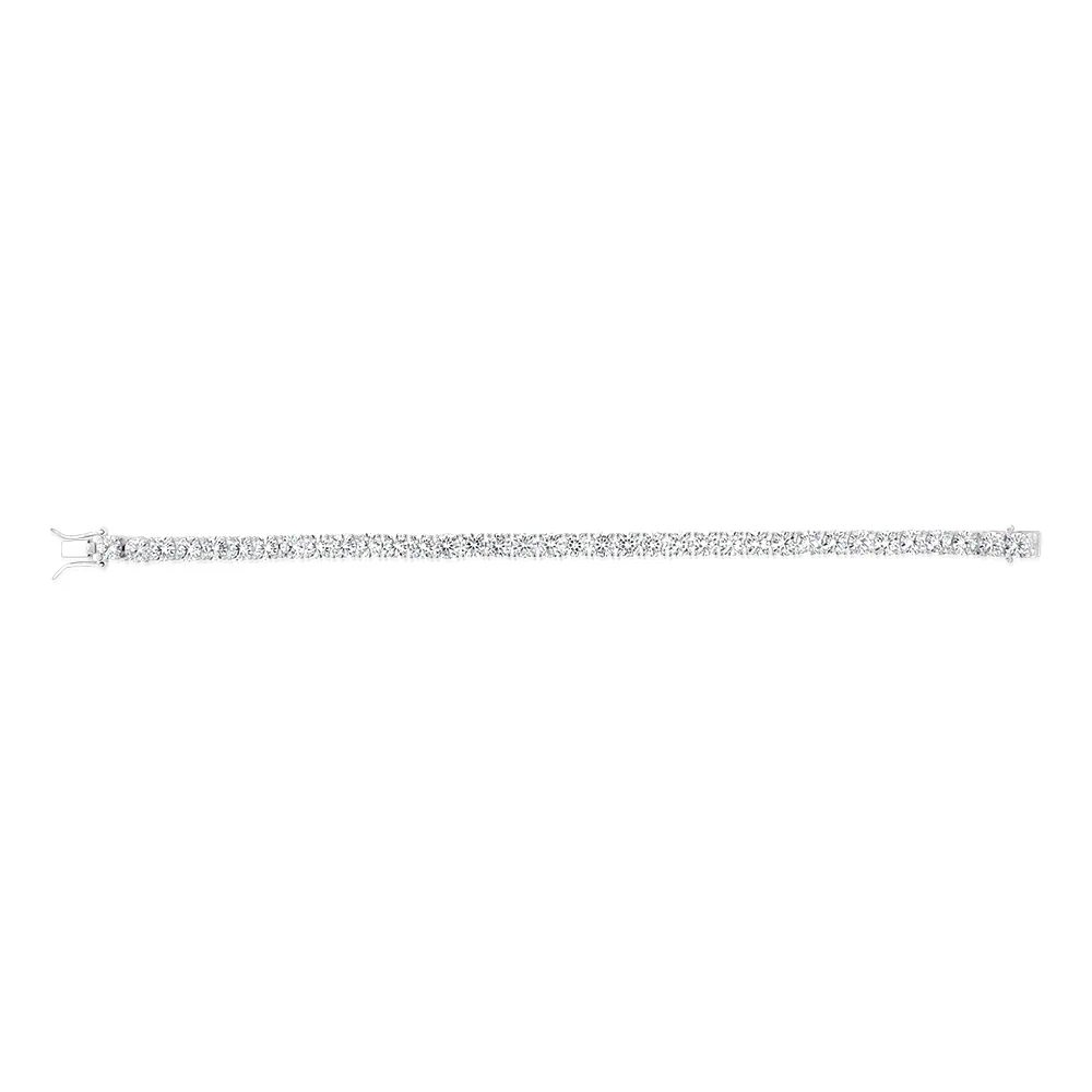 Sterling Silver 5mm Cubic Zirconia 19cm Tennis Bracelet - Image 2