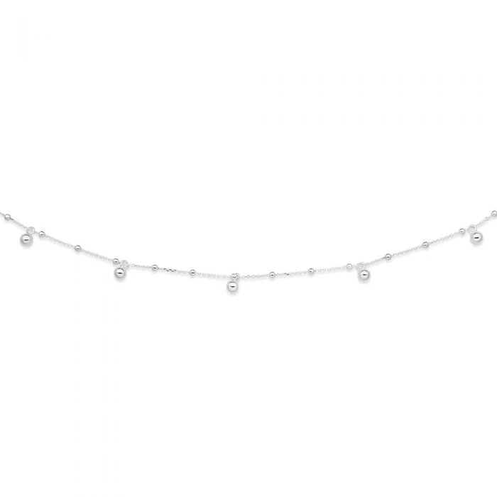 Sterling Silver 60cm Multi Charm Drop Fancy Necklet - Image 2