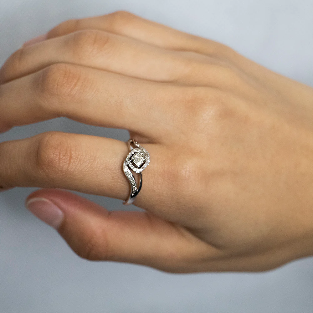 Sterling Silver Alluring Diamond Ring - Image 3