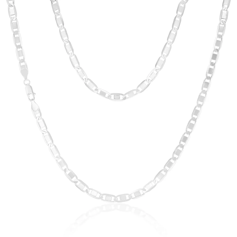 Sterling Silver Anchor 120 Gauge 55cm Chain