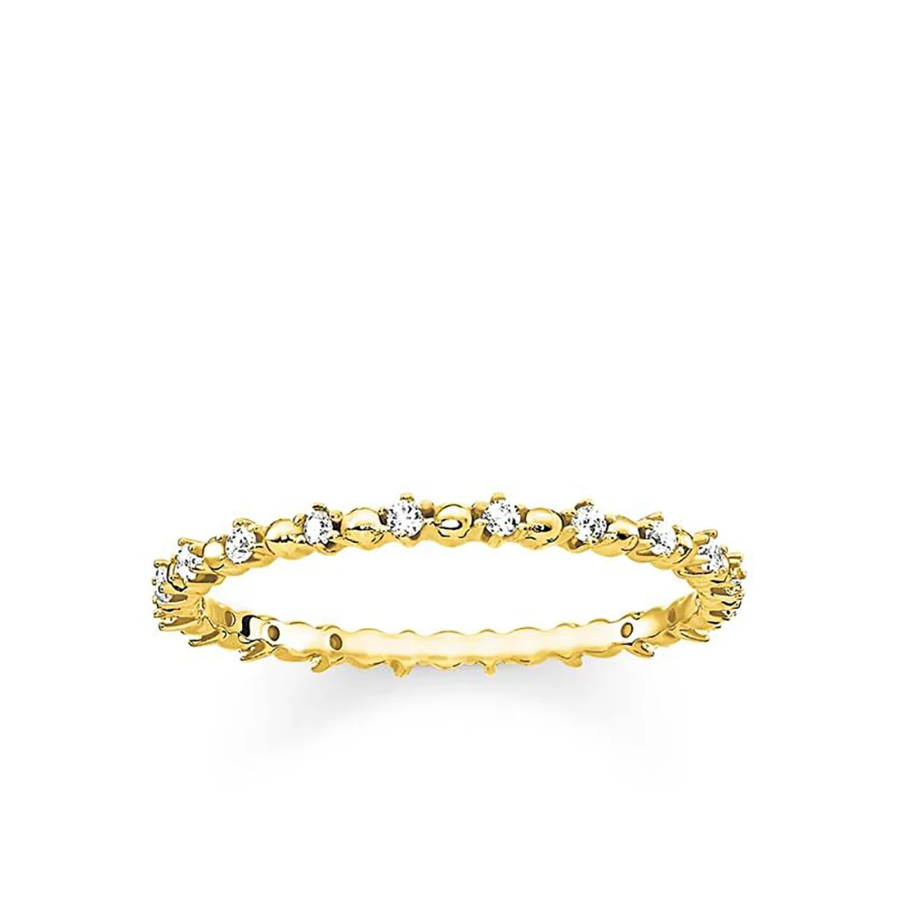 Sterling Silver and Gold Plated Thomas Sabo Fine Zirconia Ring