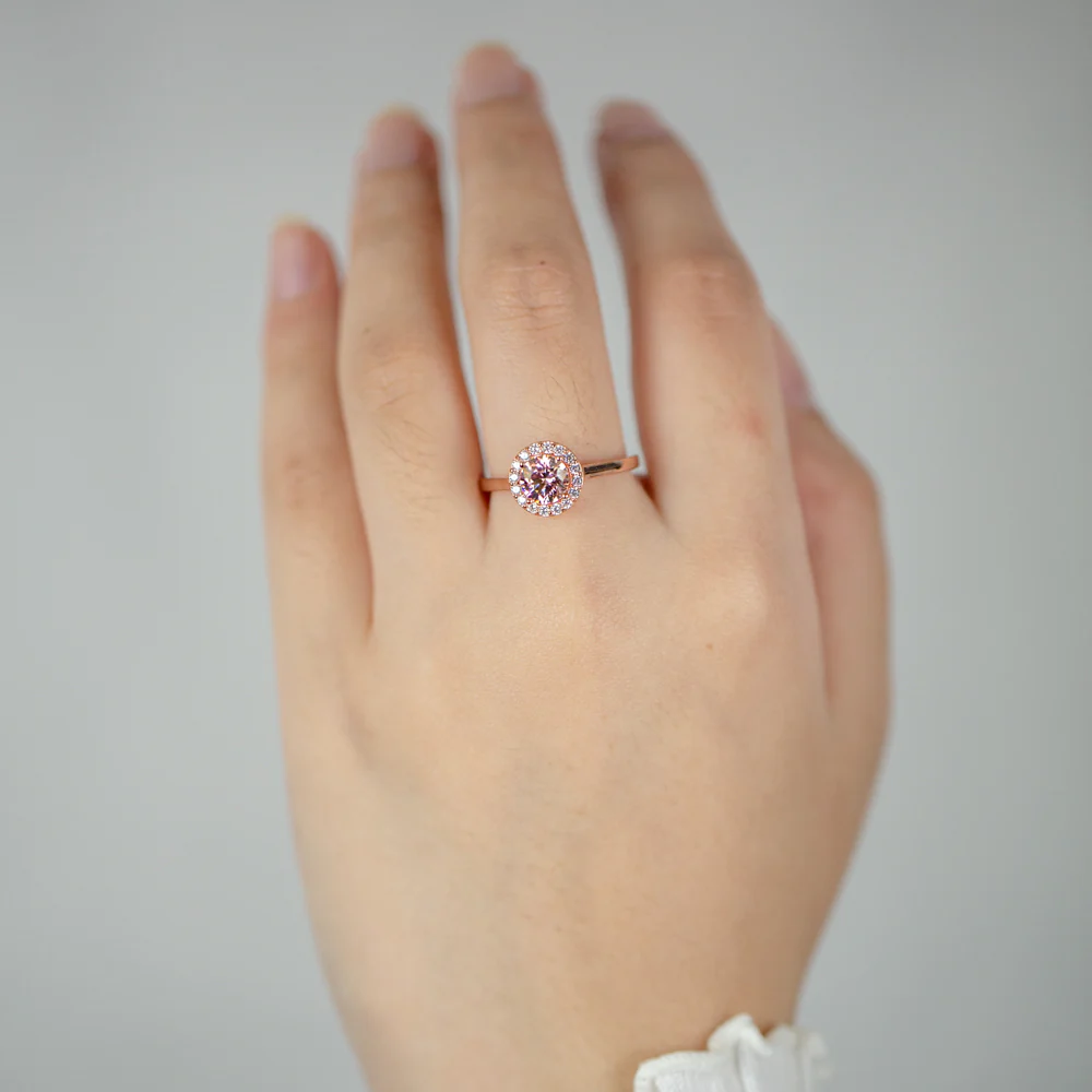 Sterling Silver and Rose Gold Plated Zirconia Ring - Image 3