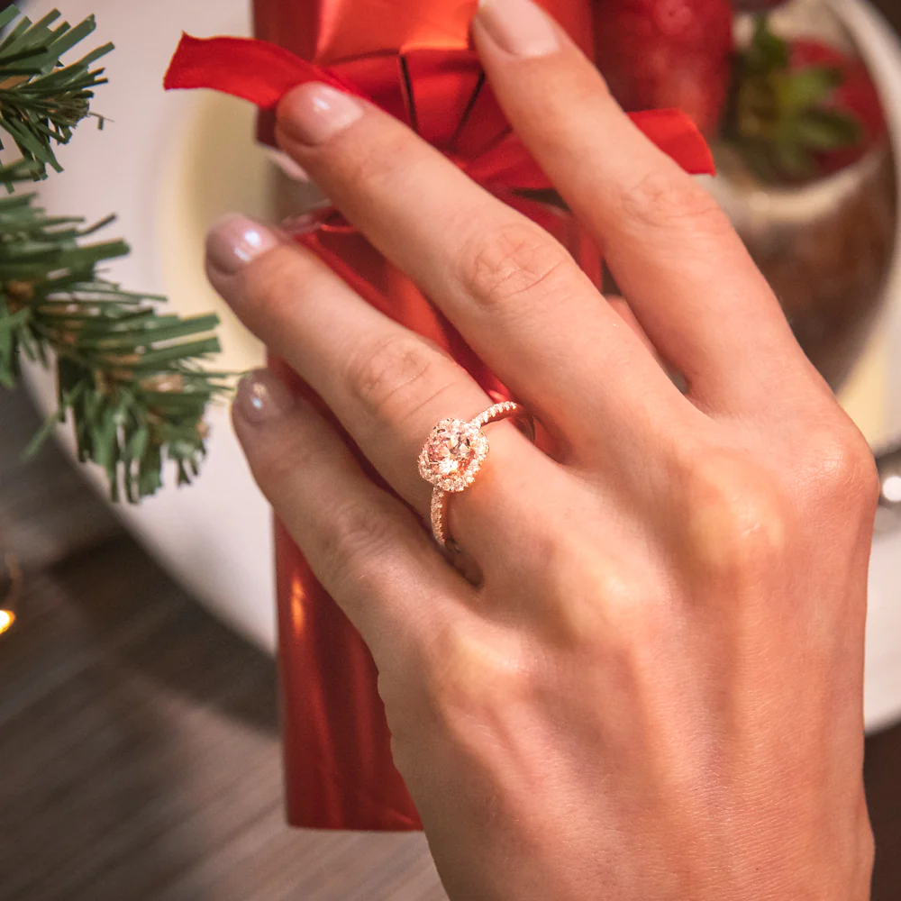 Sterling Silver and Rose Gold Plated Zirconia Ring *No Resize* - Image 3