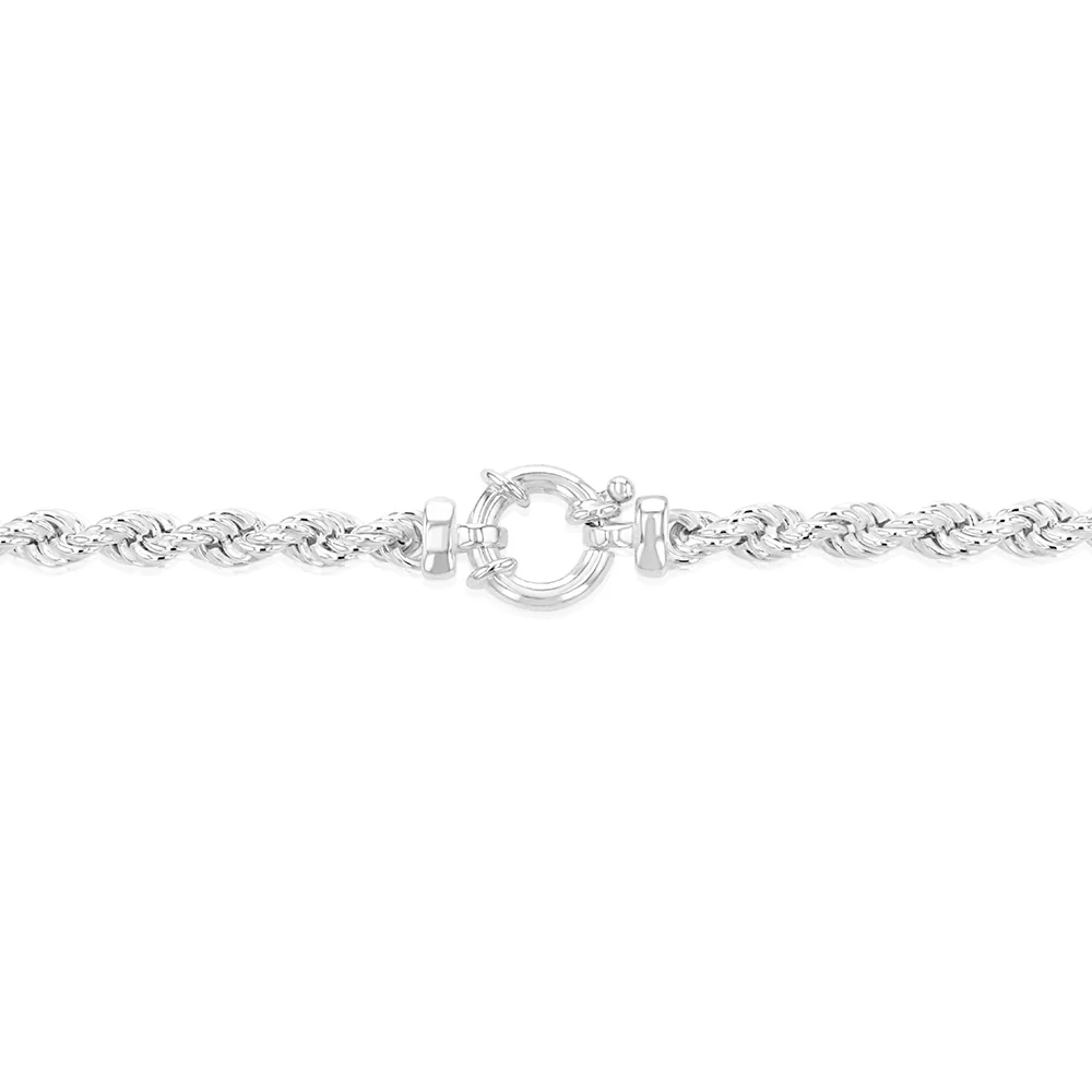 Sterling Silver Bolt Ring Clasp 90 Gauge Rope 45cm Chain - Image 4