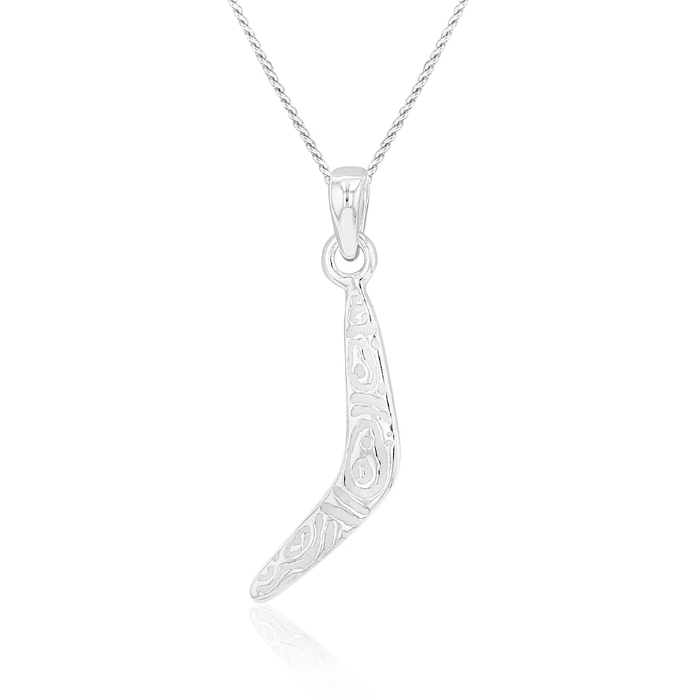 Sterling Silver Boomerang Pendant
