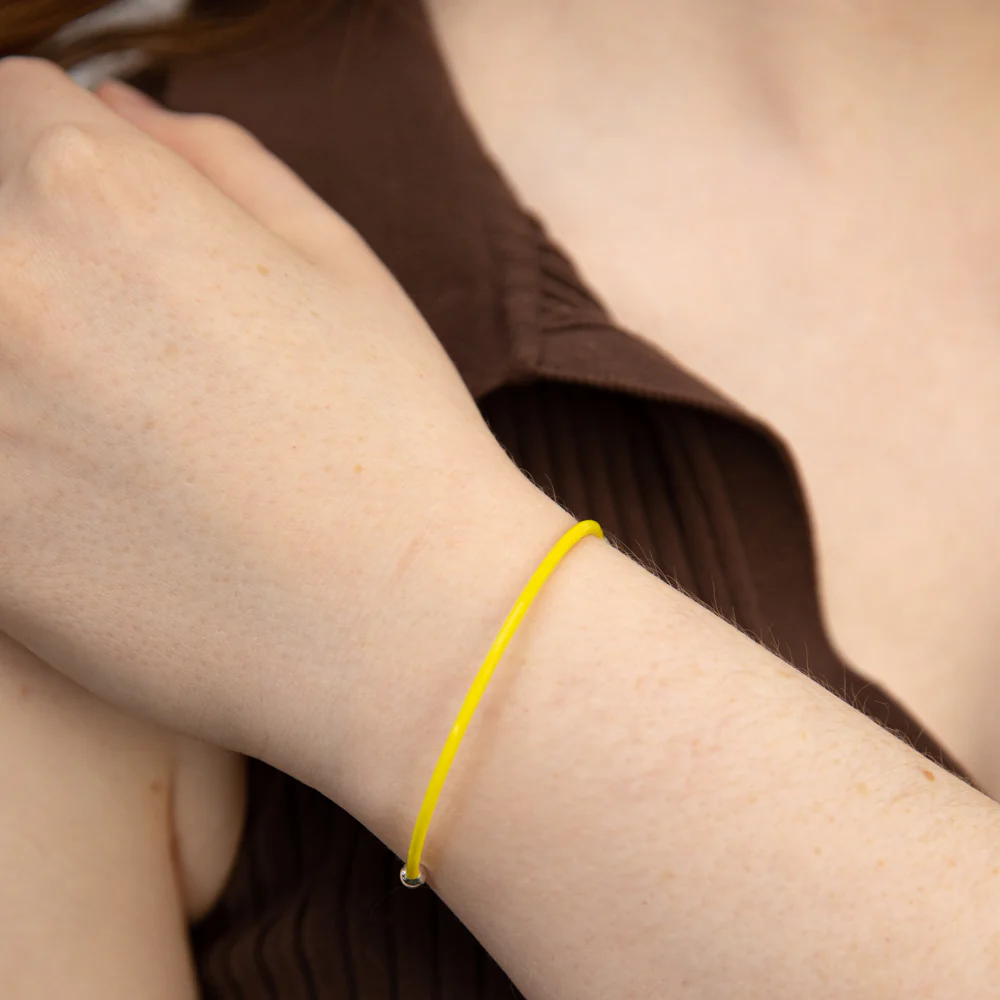 Sterling Silver Bright Yellow Bangle - Image 2