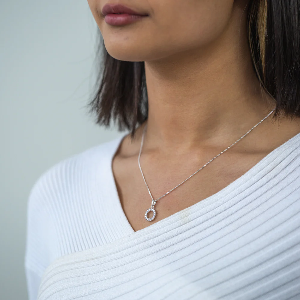 Sterling Silver Claw Set Circle of Life Pendant - Image 2