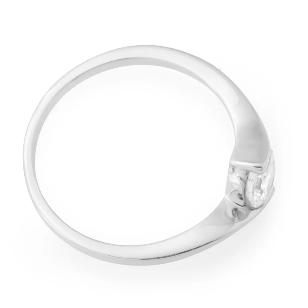 Sterling Silver Cubic Zirconia Bezel Ring - Image 2