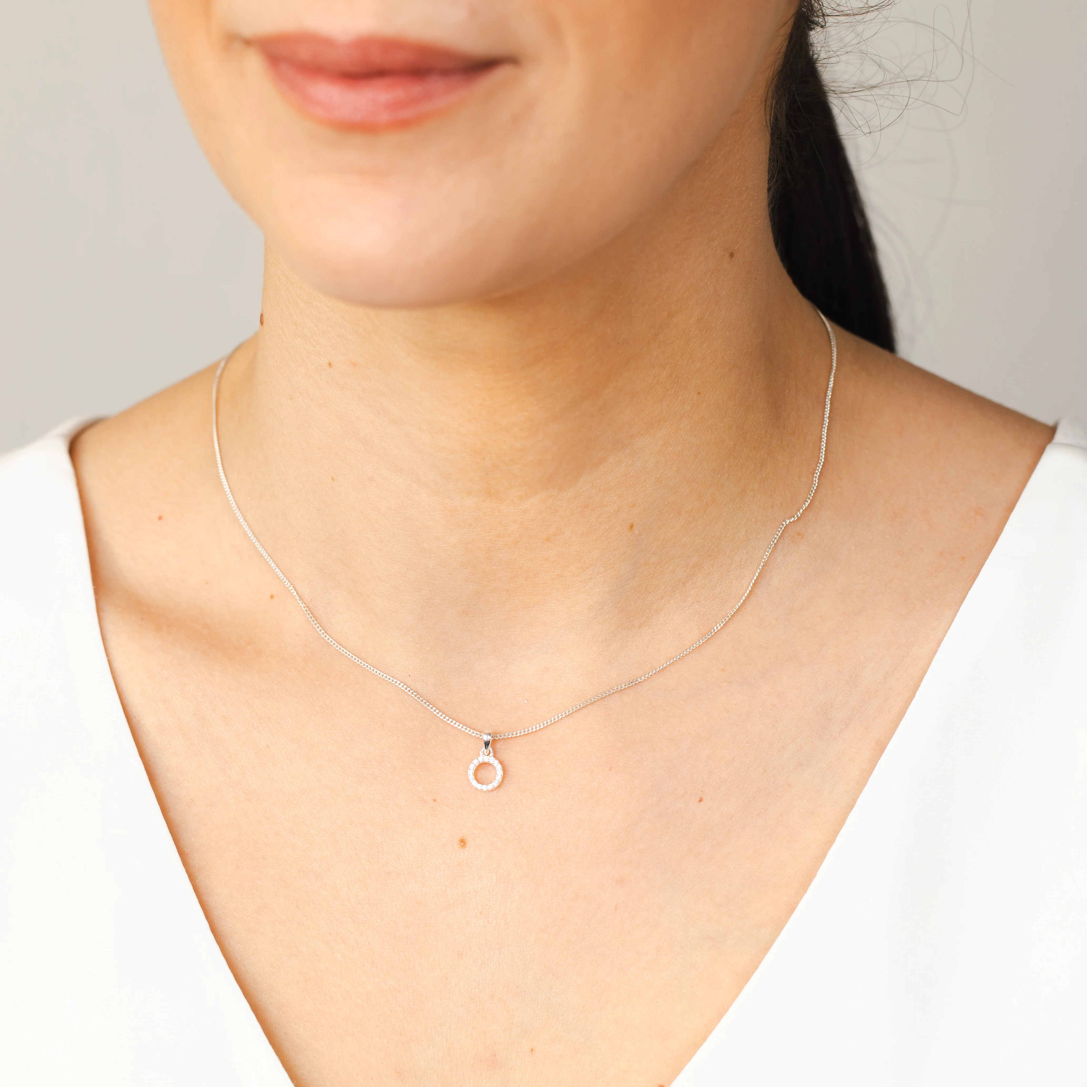 Sterling Silver Cubic Zirconia Circle Of Life Pendant - Image 2