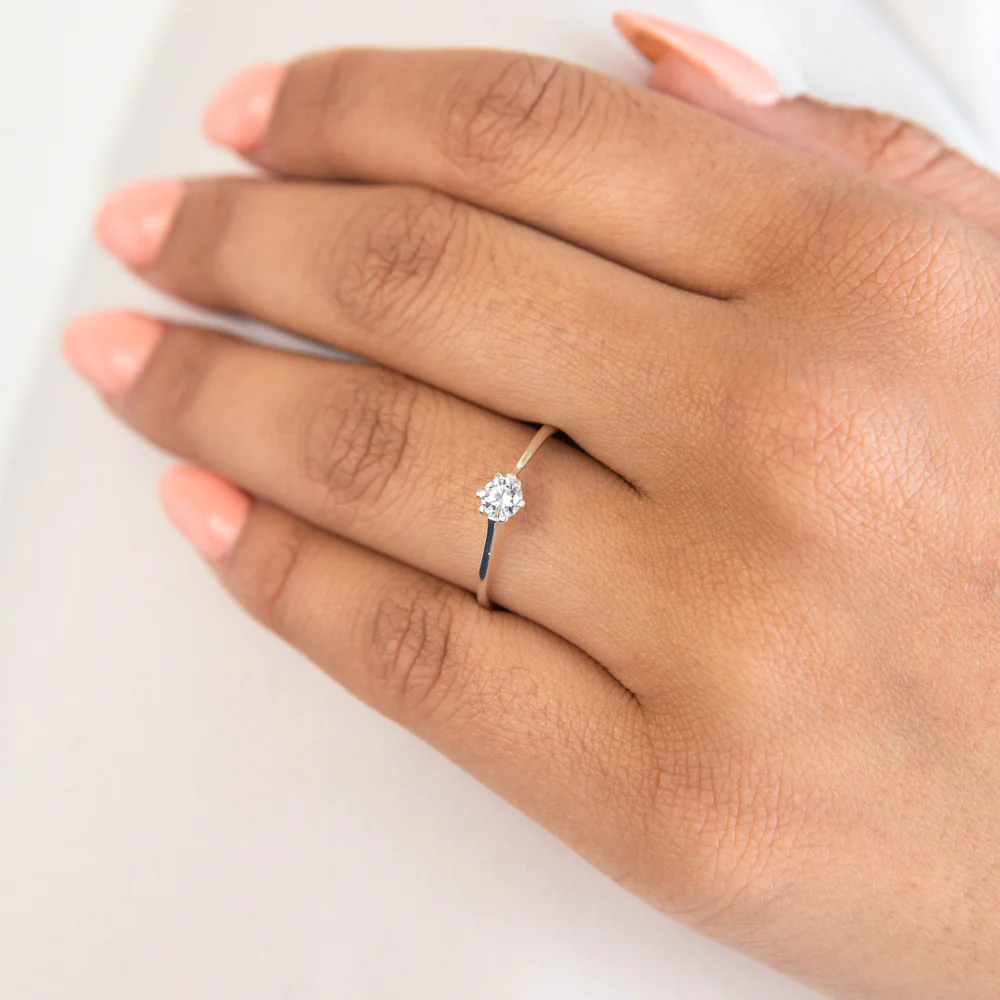 Sterling Silver Cubic Zirconia Claw Ring - Image 3