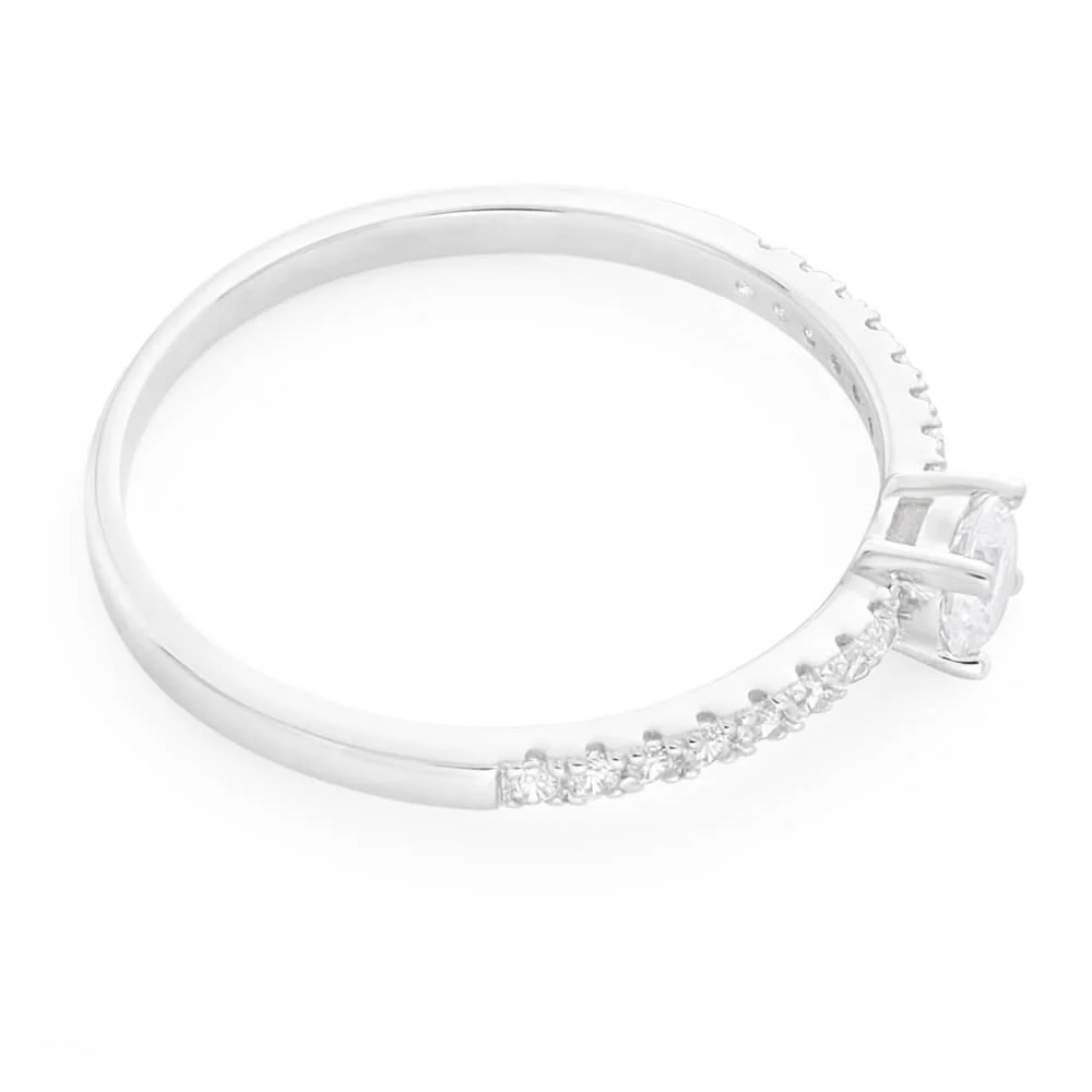 Sterling Silver Cubic Zirconia Fancy Classic Ring - Image 2