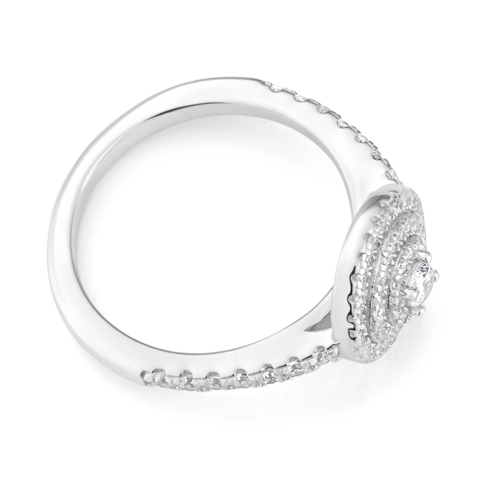 Sterling Silver Cubic Zirconia Orbit Ring - Image 2