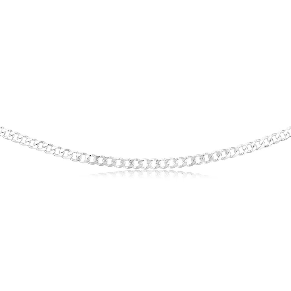 Sterling Silver Curb 150 Gauge 55cm Chain - Image 2