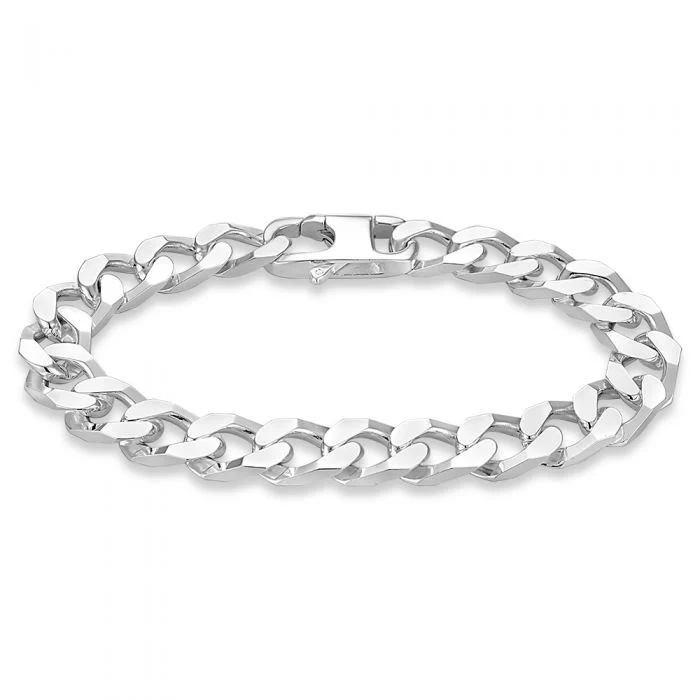 Sterling Silver Curb 23cm Bracelet Parrot Clasp - Image 2