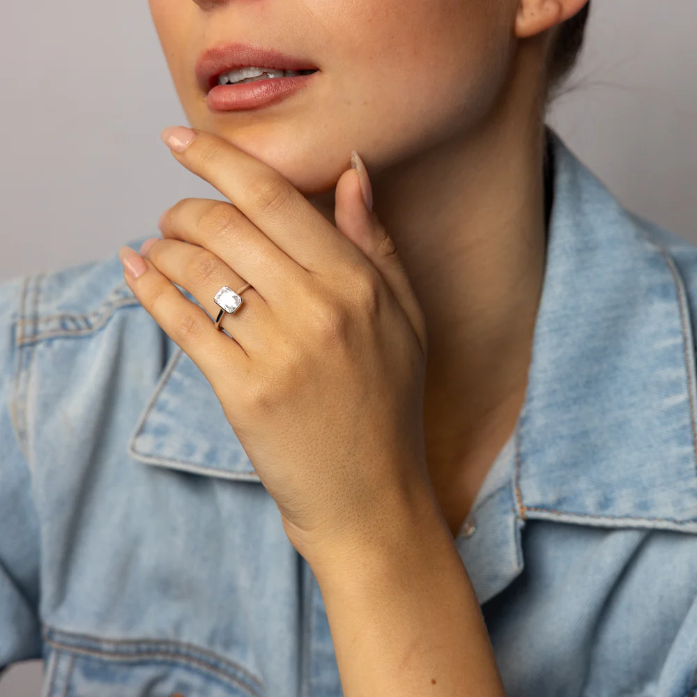 Sterling Silver CZ Cushion Cut Ring - Image 3