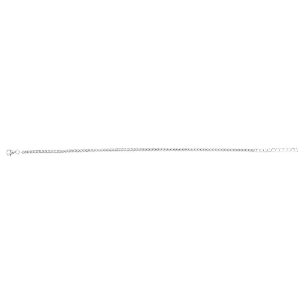 Sterling Silver CZ Tennis Bracelet - Image 2