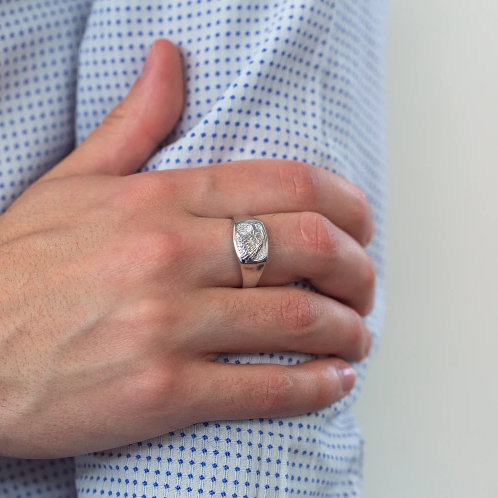 Sterling Silver Diamond Eagle Ring - Image 3