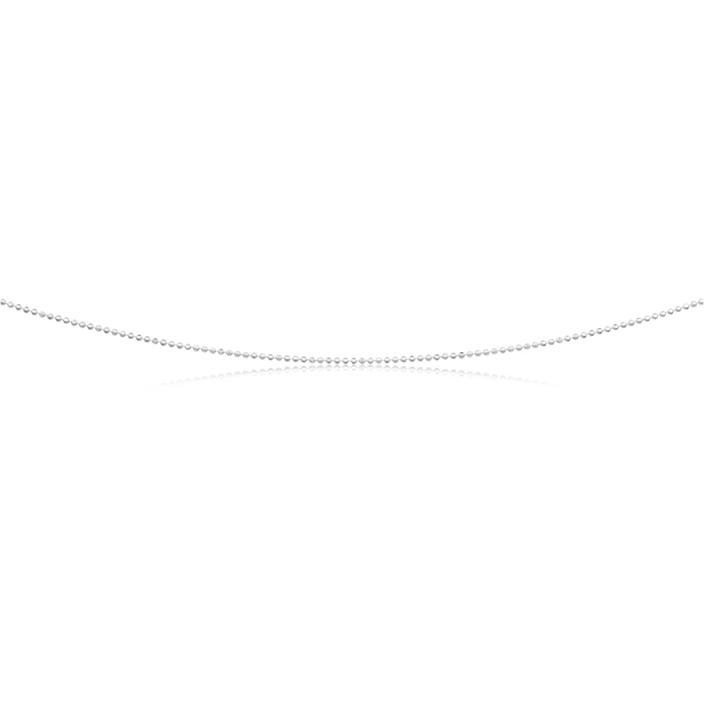 Sterling Silver Dicut Ball 80cm Chain - Image 2