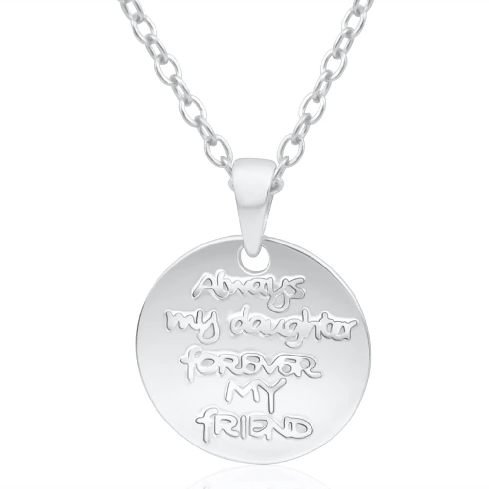 Sterling Silver Disc Daughter Pendant