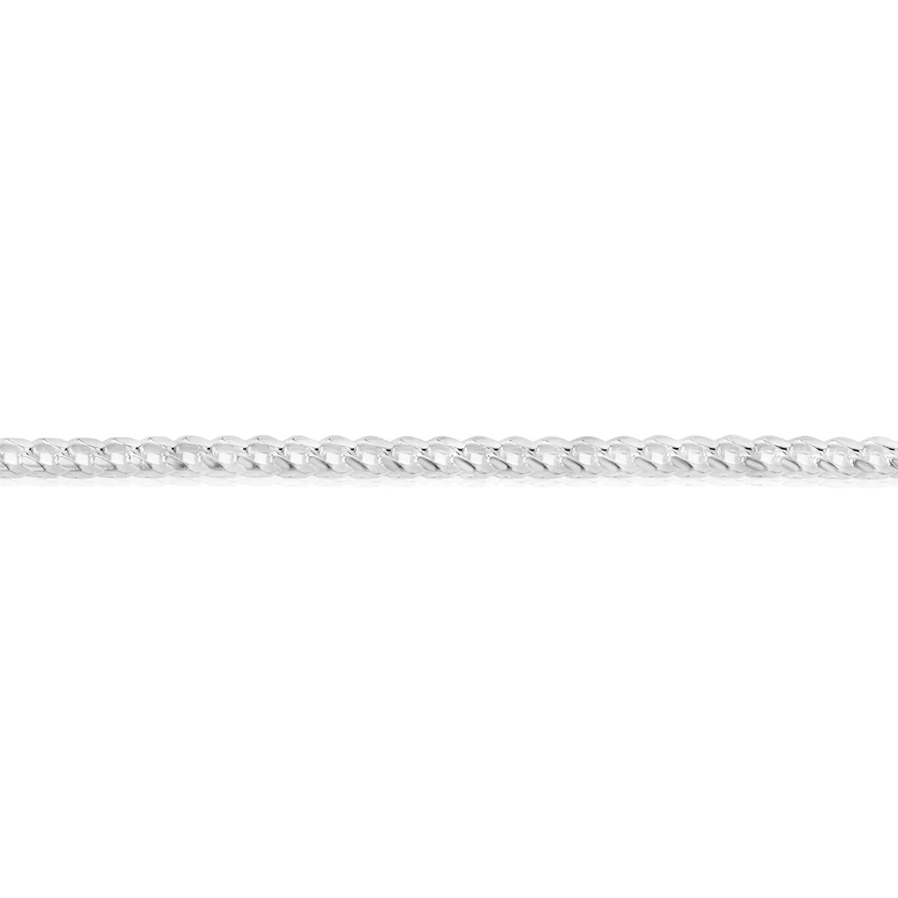 Sterling Silver Fancy 150Gauge Rounded 19cm Bracelet - Image 3