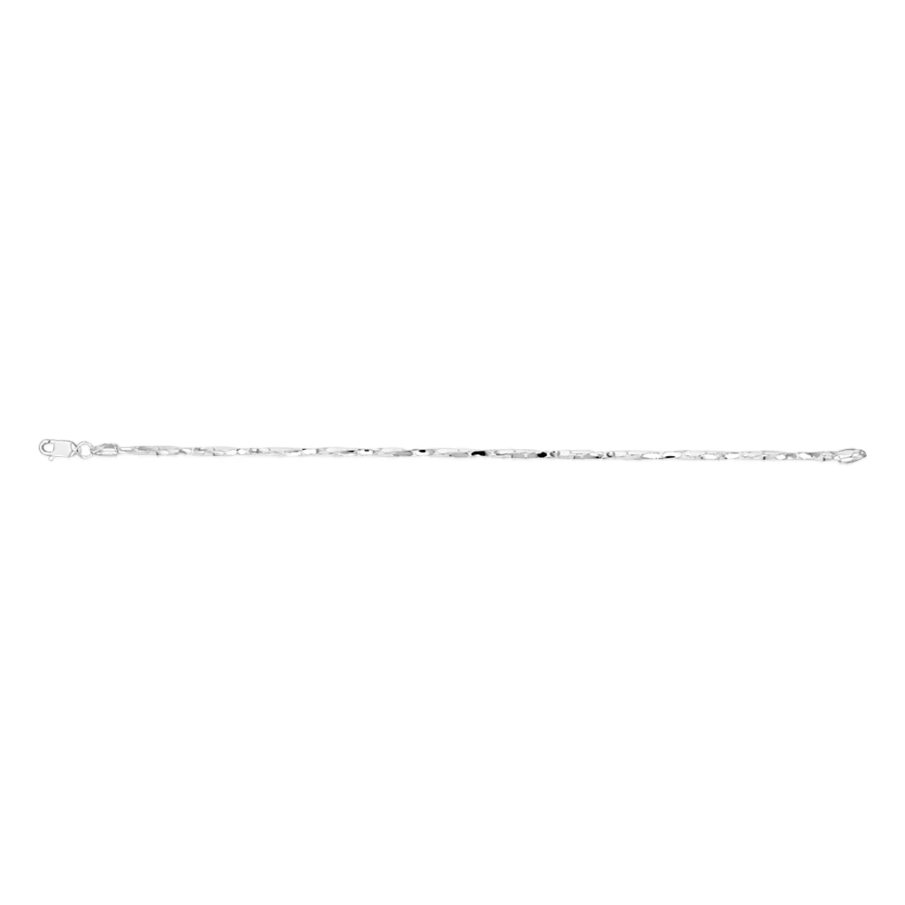 Sterling Silver Fancy 160 Gauge Twisted 19cm Bracelet