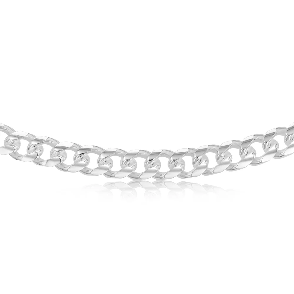 Sterling Silver Fancy 300 Gauge Oval Curb 50cm Chain - Image 2