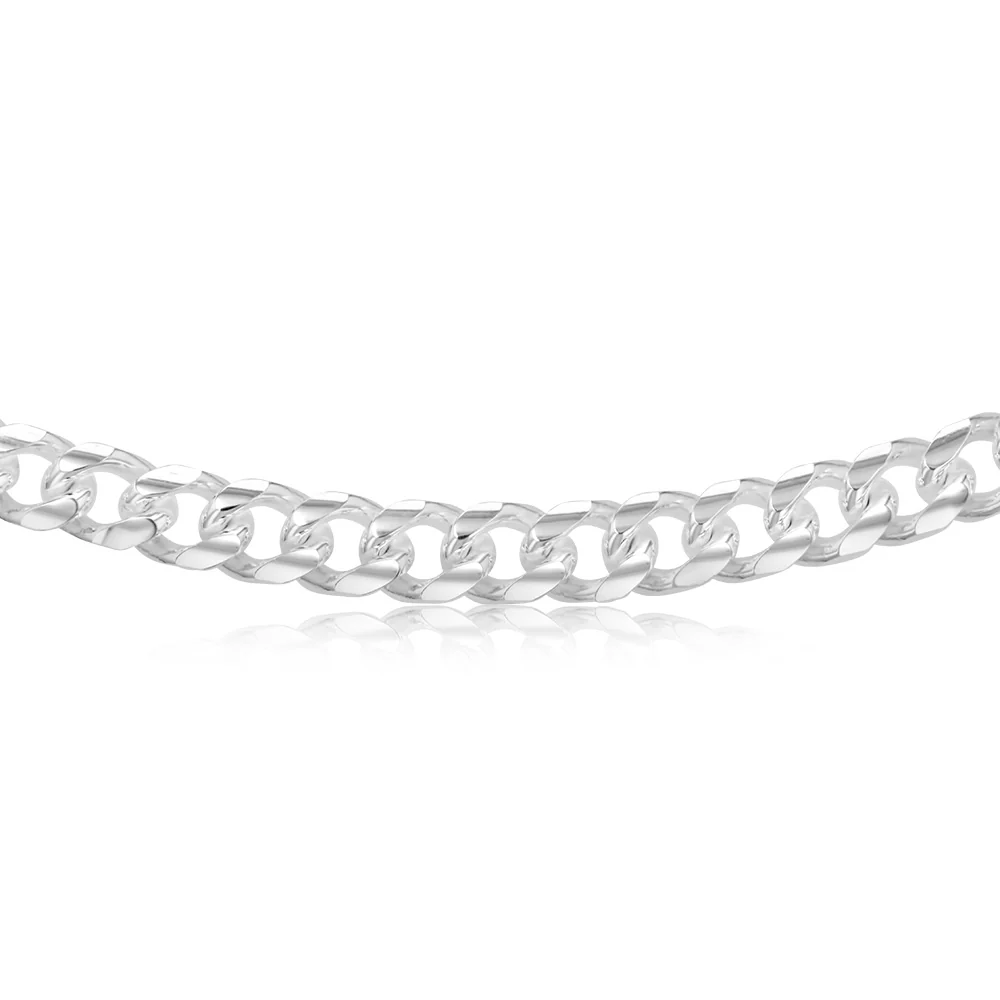 Sterling Silver Fancy 300 Gauge Oval Curb 50cm Chain - Image 3