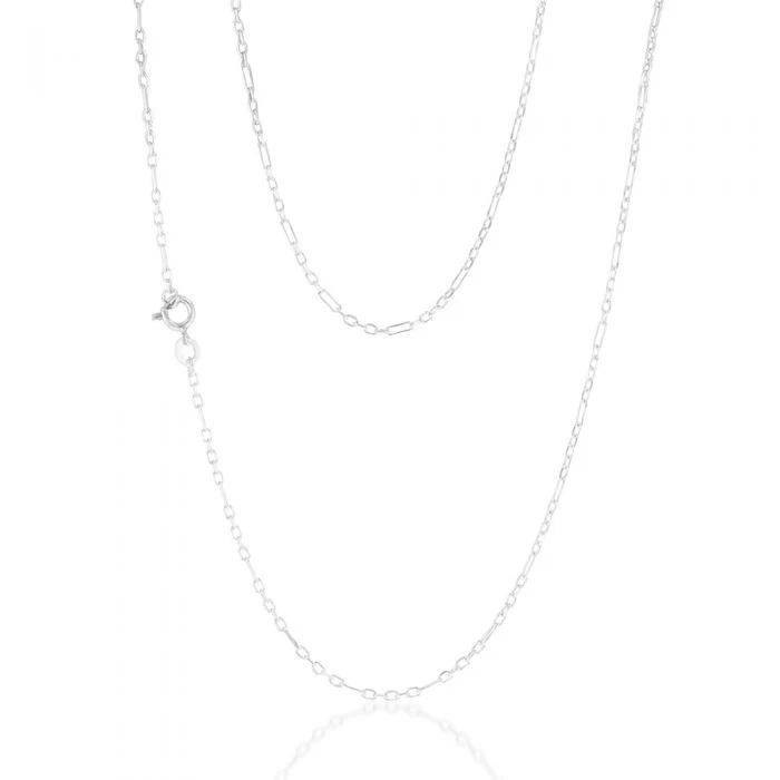 Sterling Silver Fancy Figaro 40+5cm Chain