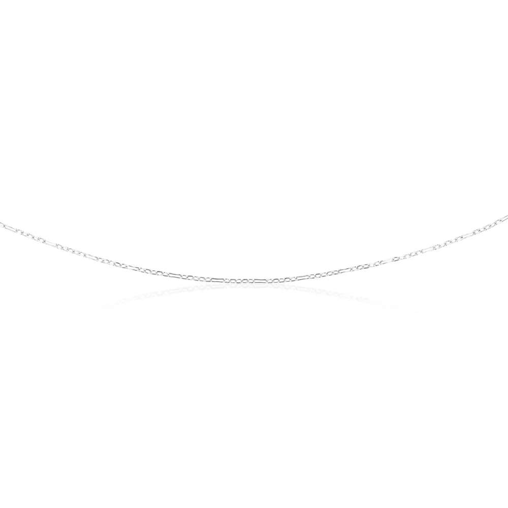 Sterling Silver Fancy Figaro 40+5cm Chain - Image 2