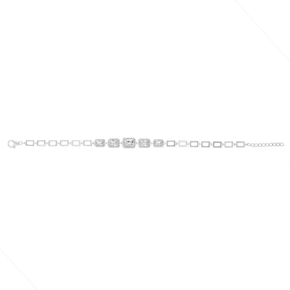 Sterling Silver Fancy Links 16+3cm Bracelet - Image 2