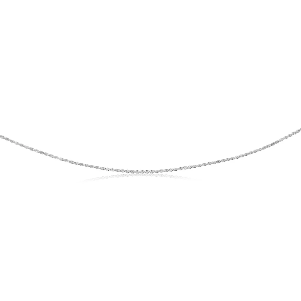 Sterling Silver Fancy Oxidised Rope 50cm Chain - Image 2