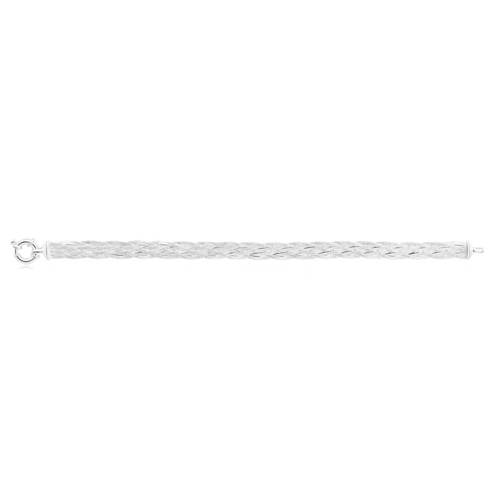 Sterling Silver Fancy Plaited Boltring Bracelet - Image 2