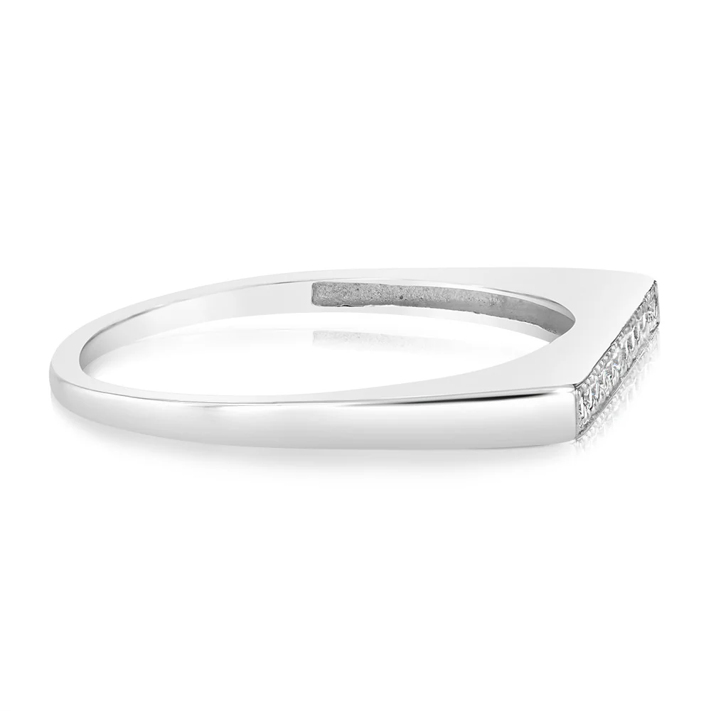 Sterling Silver Fancy Zirconia Channel Ring - Image 2