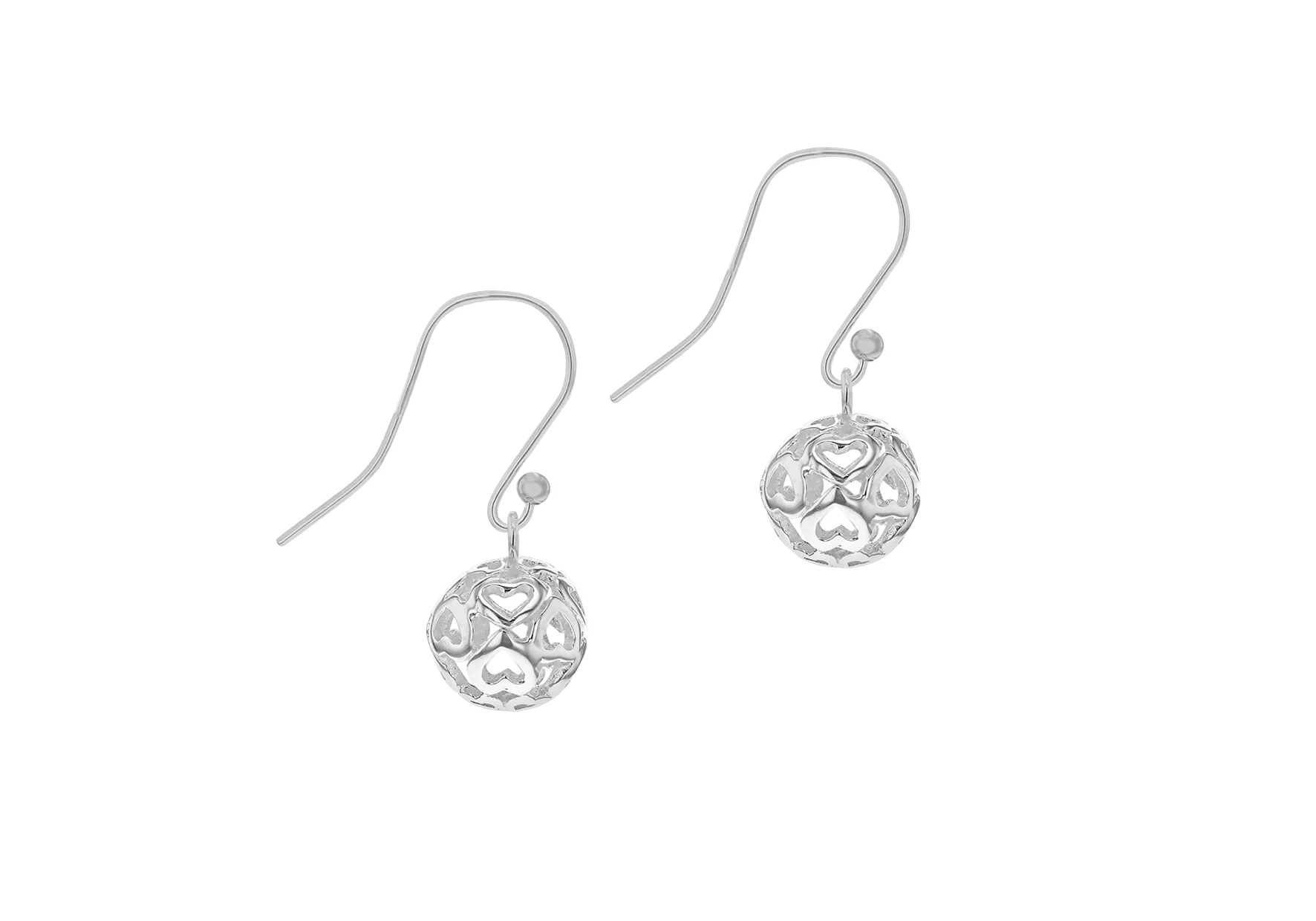 Sterling Silver Filigree Ball Drop Earrings - Image 2