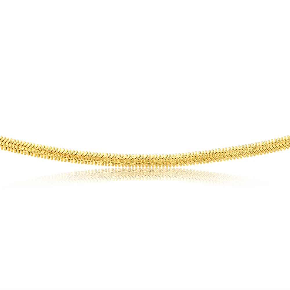 Sterling Silver Gold Plated Bolt Ring Cashmere 50cm Chain - Image 2