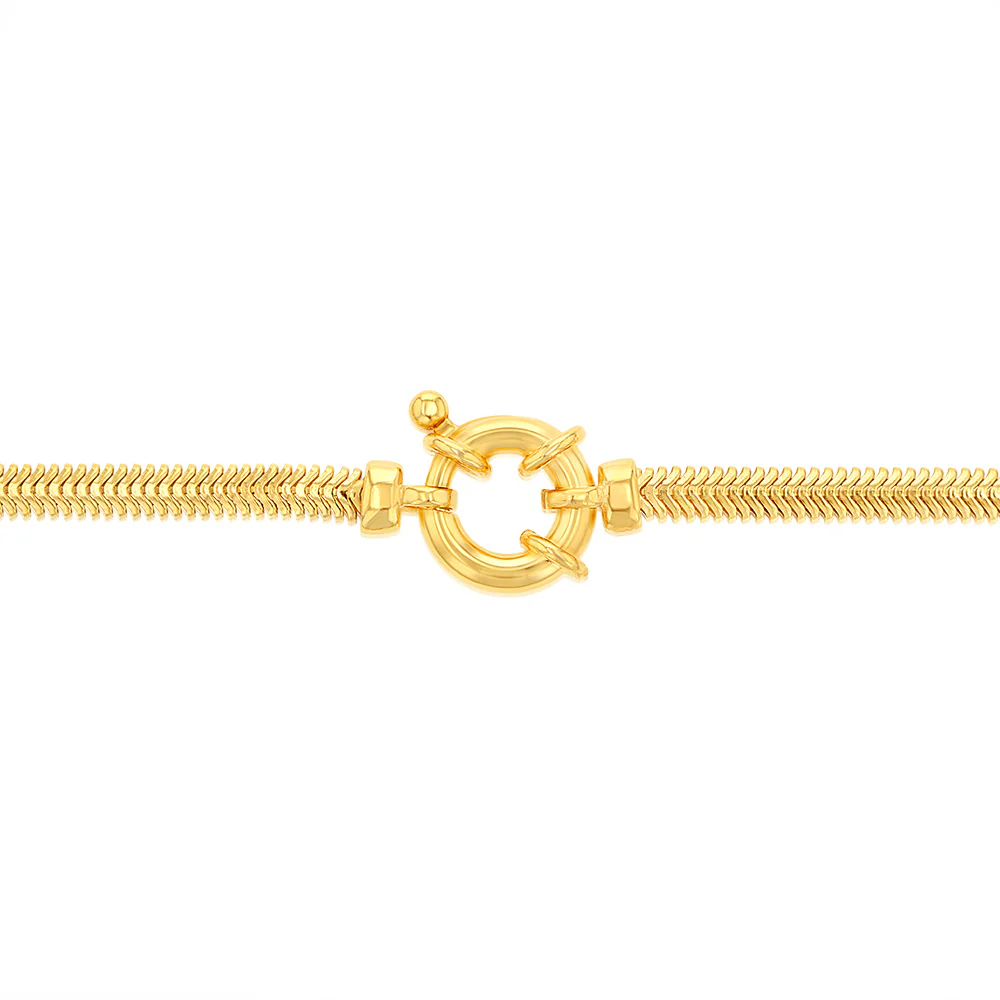 Sterling Silver Gold Plated Bolt Ring Cashmere 50cm Chain - Image 4