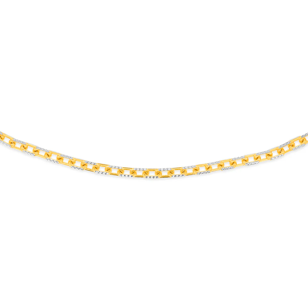Sterling Silver Gold Plated Fancy 180 Gauge 45cm Chain - Image 2