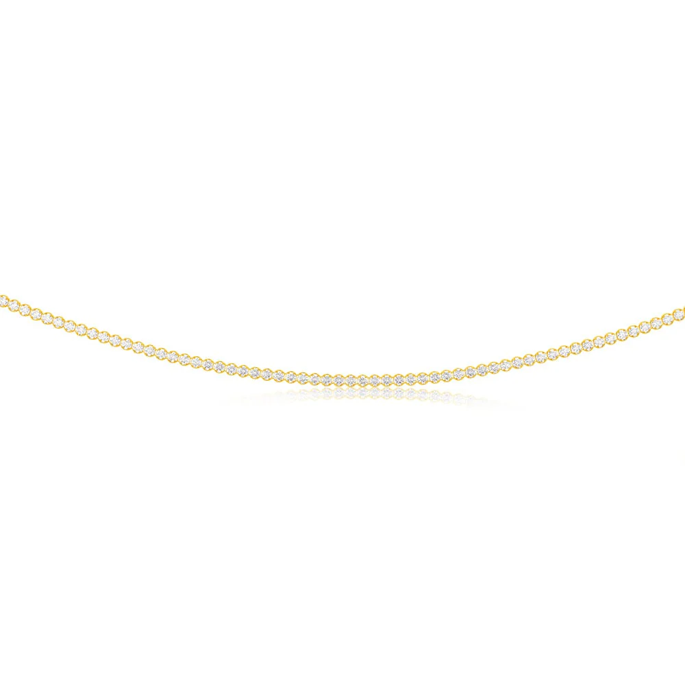Sterling Silver Gold Plated Fancy 37+3cm Chaoker Chain - Image 2