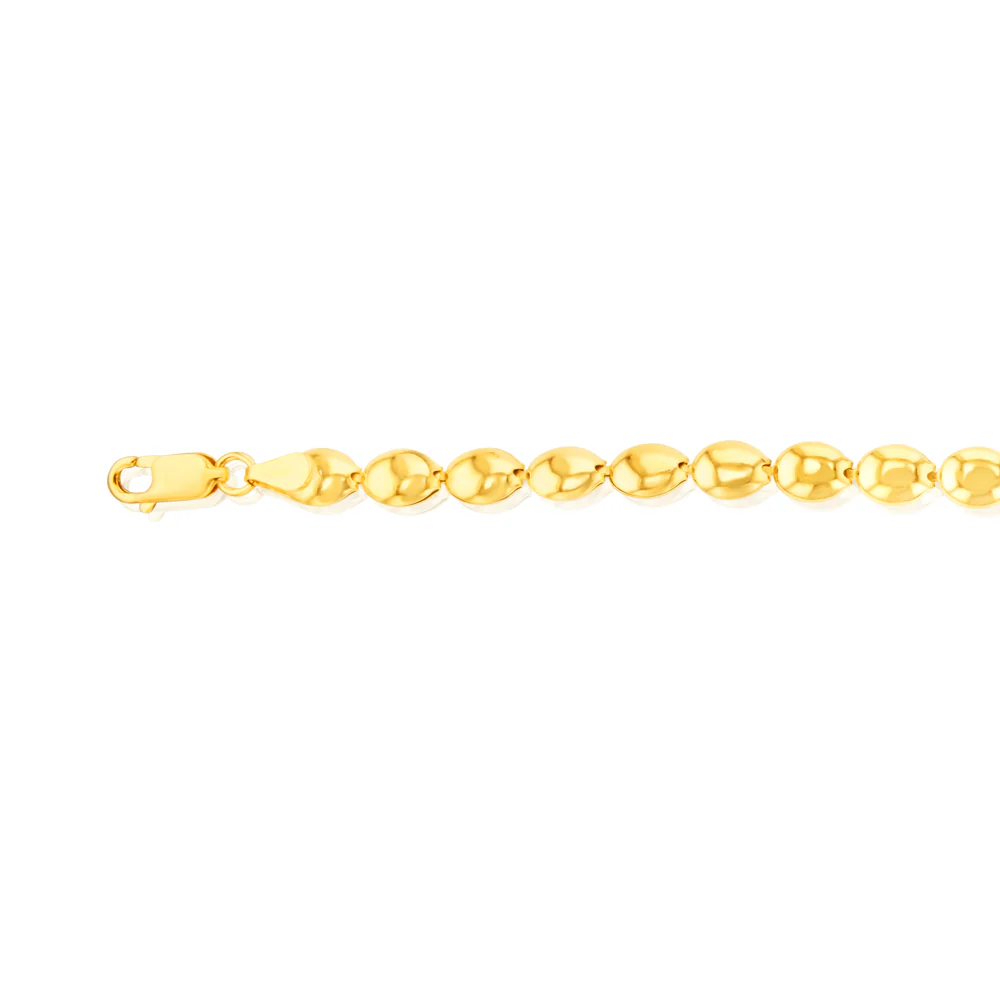 Sterling Silver Gold Plated Fancy Beads 19cm Bracelet - Image 2