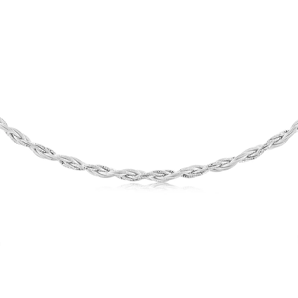 Sterling Silver Gold Plated Fancy Memory Omeag 42+5cm Chain - Image 2