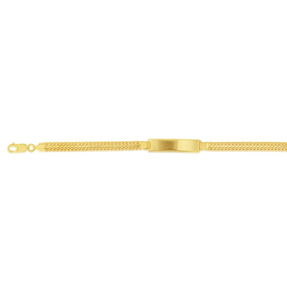 Sterling Silver Gold Plated Foxtail ID 19cm Bracelet - Image 2