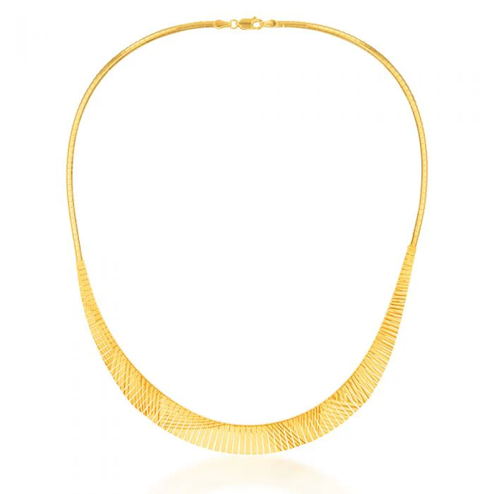 Sterling Silver Gold Plated Grad Cleopatra Dune 43cm Chain