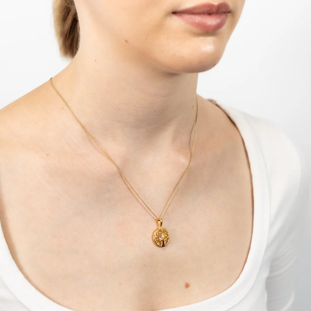 Sterling Silver Gold Plated Tree Of Life Pendant - Image 2