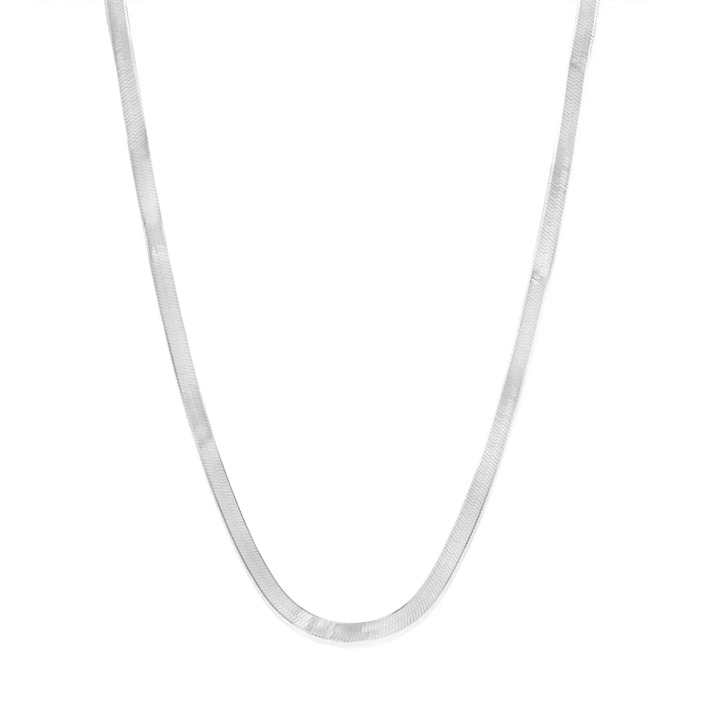 Sterling Silver Herringbone 37+5cm Chain