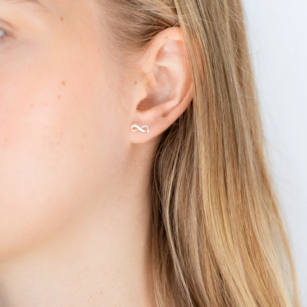 Sterling Silver Infinity Studs - Image 2